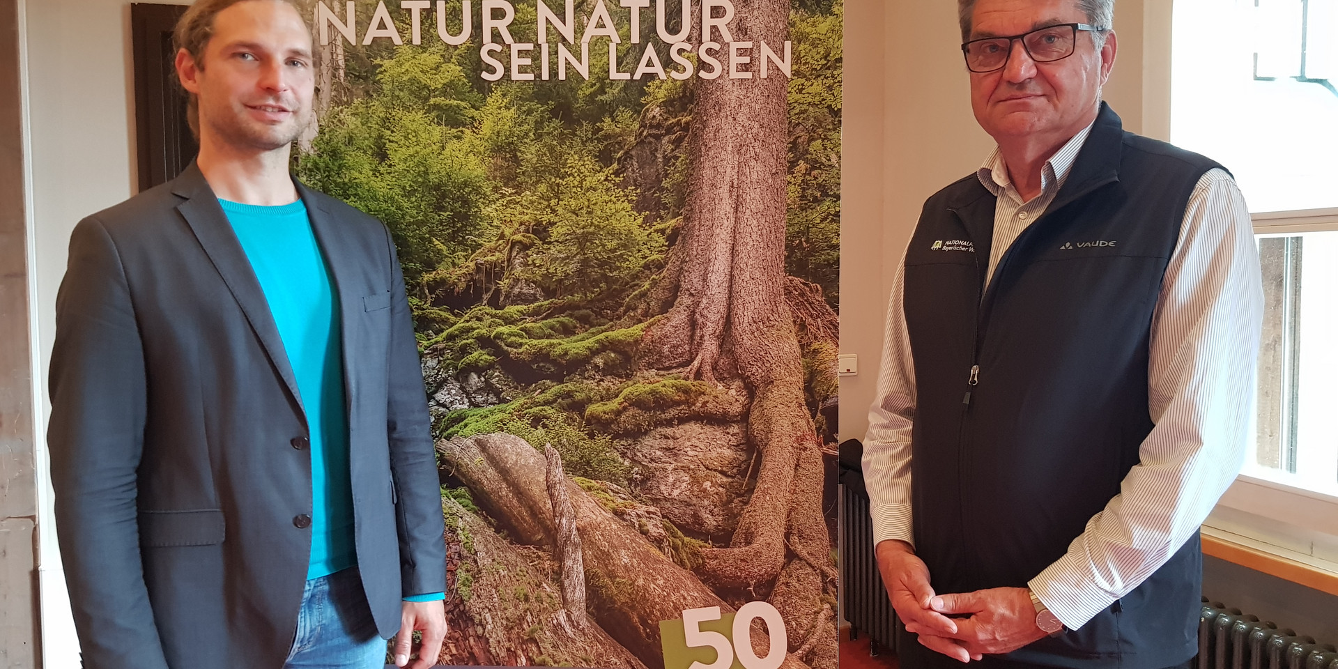 MdL Toni Schuberl und Dr. Franz Leibl, Leiter der Nationalparkverwaltung Bayerischer Wald